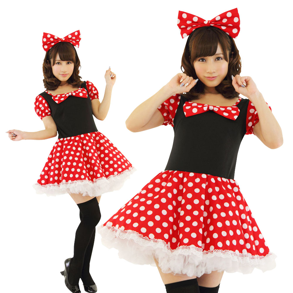 楽天市場 A T Collection ドットリボンのワンピース ハロウィン コスチューム コスプレ 水玉 ワンピース ロリータ 衣装 仮装 洗濯可 Mcos