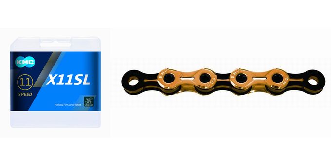 KMC-X11SL-TI/BK X11SL 11S用チェーン チタンゴールド/ブラック 118L【自転車】【KMC】