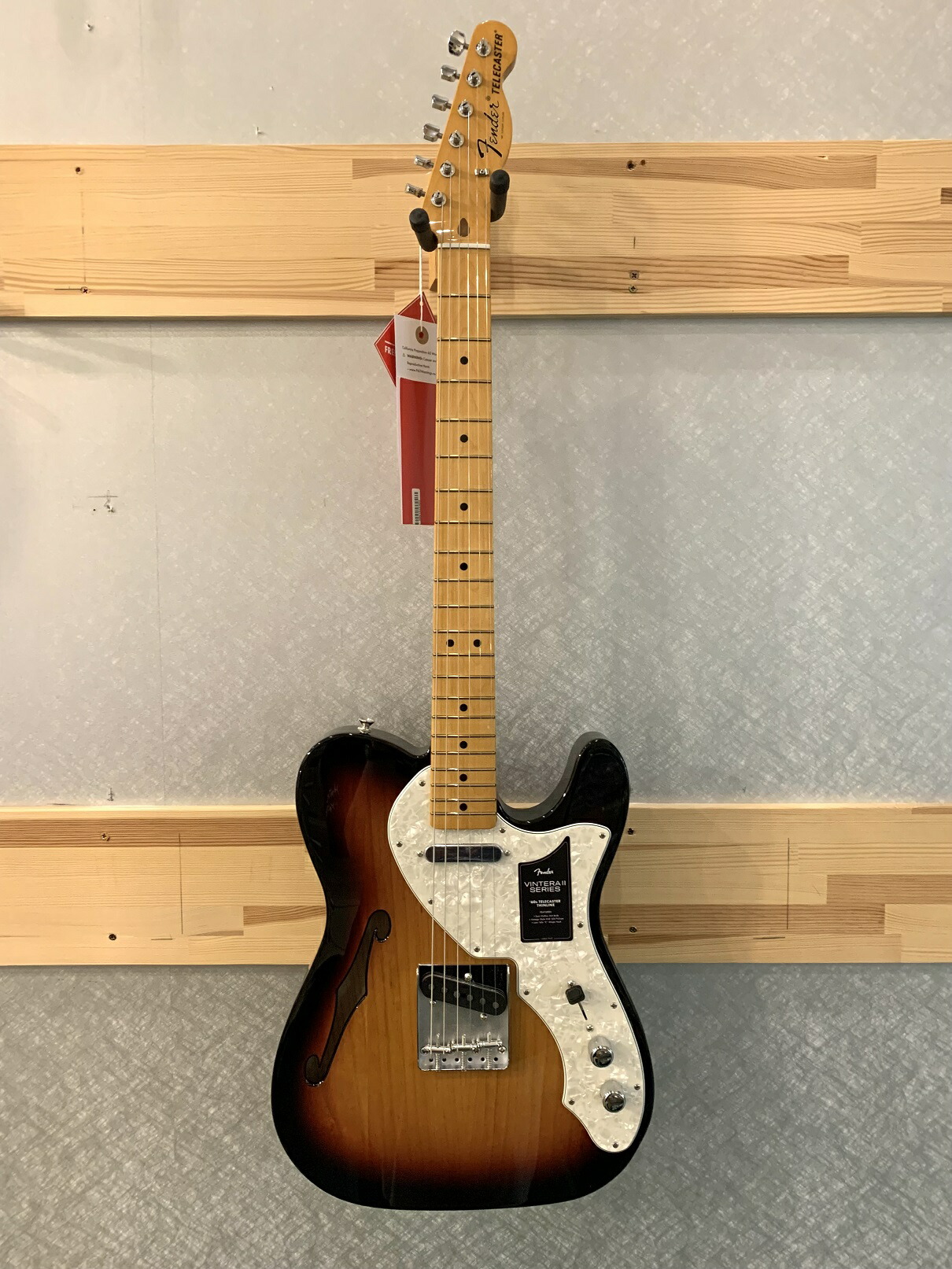 fender VinteraII 60sテレキャスターシンライン Fender Vintera II '60s Telecaster Thinline Electric Guitar - Black