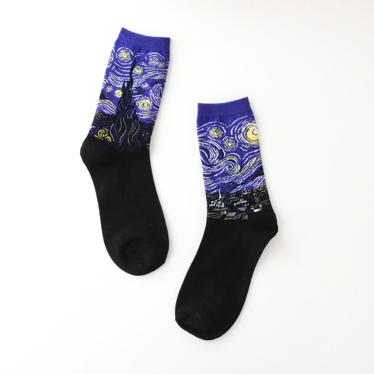 楽天市場 Import Pop Socks 絵画モチーフ アート ソックス 靴下 星月夜 レディース メンズ 名画 Md Store