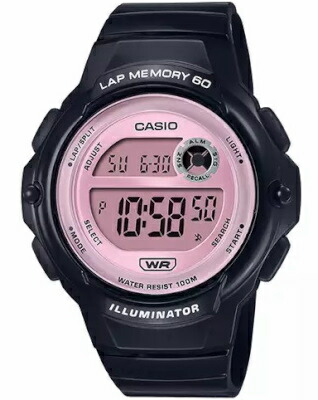稼働 CASIO 腕時計 ピンク文字盤 デイデイト 5気圧防水 1850 稼働 CASIO 腕時計 ピンク文字盤 デイデイト 5気圧防水 1850