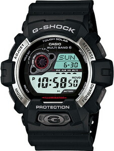 カシオ G-SHOCK 電波時計 スポーツウォッチ 20気圧防水 メンズ デジタル ソーラー電波 腕時計（GW-8900-1JF）電波ソーラー 1/100秒ストップウォッチ LEDライト付き ランニングウォッチ Gショック CASIO マラソン ランニング 時計