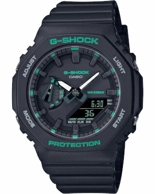カシオ G-SHOCK スポーツウォッチ 20気圧防水 デジタル アナログ 腕時計 文字盤 見やすい 蓄光 夜光時計 (GMA-S2100GA-1AJF) 針退避機能 ストップウォッチ カウントダウンタイマー ダブルLED ライト付き ランニングウォッチ カシオ マラソン ランニング 時計