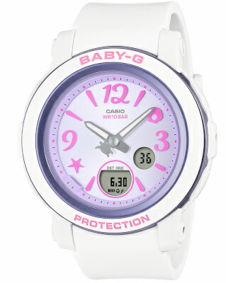 カシオ スポーツウォッチ BABY-G 10気圧防水 レディース デジタル アナログ 腕時計 文字盤 見やすい 蓄光塗料 (BGA-290US-6AJF) ストップウォッチ カウントダウンタイマー LED ライト付き ランニングウォッチ カシオ マラソン ランニング 時計 アウトドアウォッチ