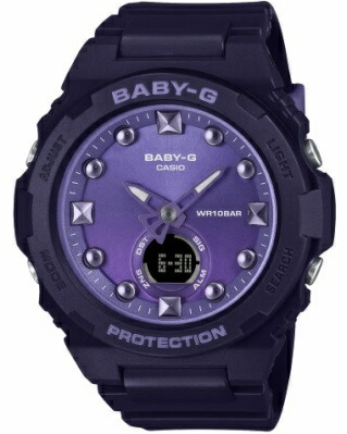カシオ スポーツウォッチ BABY-G 10気圧防水 レディース デジタル アナログ 腕時計 文字盤 見やすい 蓄光 夜光時計 (BGA-320-2AJF) ストップウォッチ カウントダウンタイマー LED ライト付き ランニングウォッチ カシオ ベビーG マラソン ランニング 時計