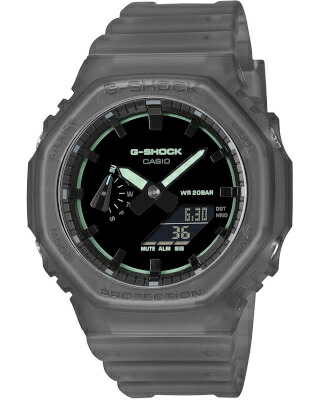カシオ G-SHOCK スポーツウォッチ 20気圧防水 デジタル アナログ 腕時計 Gショック 限定モデル (GA-2100K-1AJF) 針退避機能 ストップウォッチ カウントダウンタイマー ダブルLED ライト付き ランニングウォッチ カシオ マラソン ランニング 時計｜ＭＤＣギフト