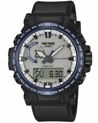 カシオ スポーツウォッチ 10空圧雨合羽 デジタル アナログ ソーラー電磁波 ウオッチ (PRW-61D-2JF) 電磁波ソーラー 針路計 空圧計 殊のほか計 気温計 LED 点火装置付き添い人 山登り 時辰儀 タイマー 秒時計 ランニングウォッチ カシオ トレッキング アウトドア 山登り装置