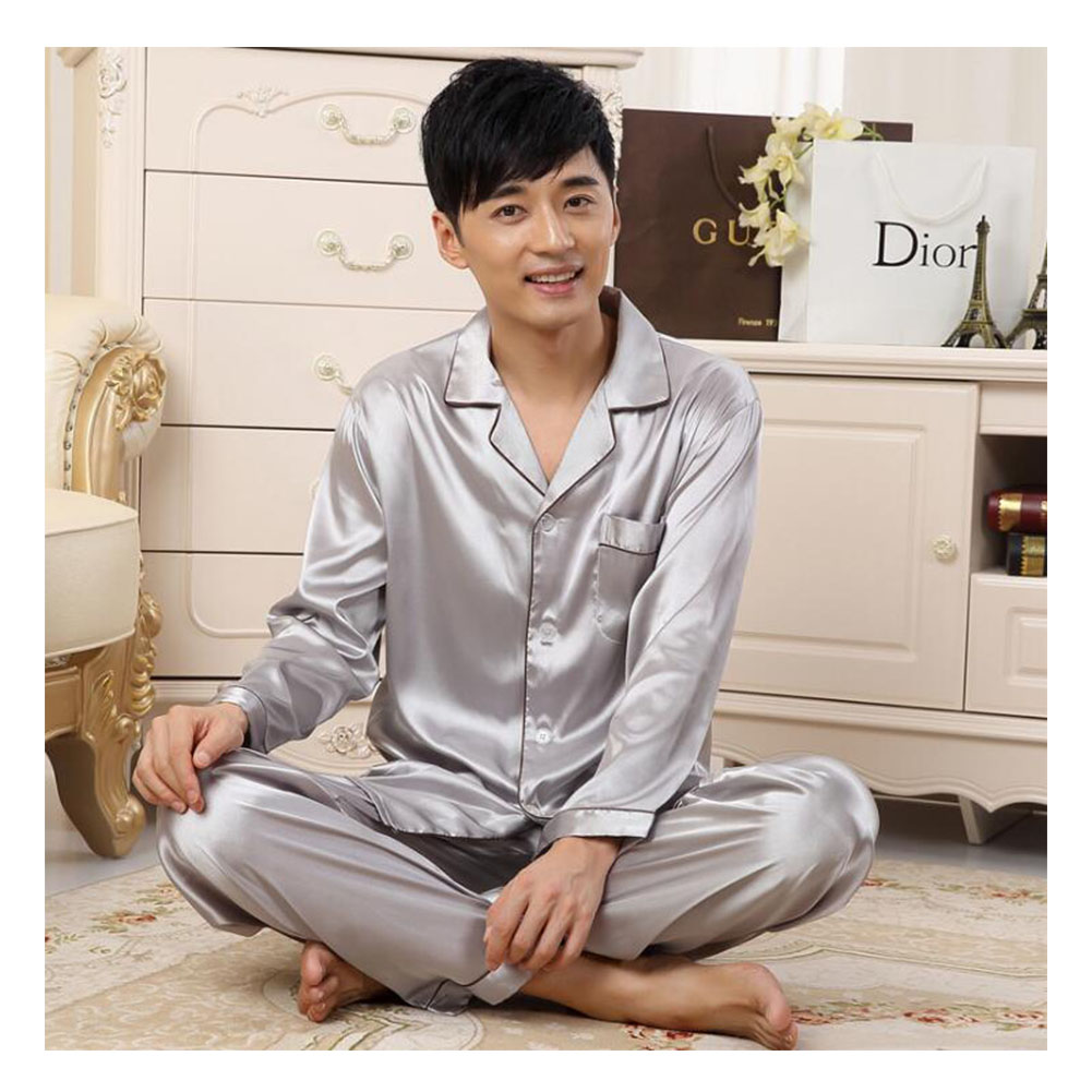 男性用 パジャマ メンズ 長袖 夏 春 前開き 上下セット ルームウェア ナイトウェア 無地 部屋着 Giosenglish Com