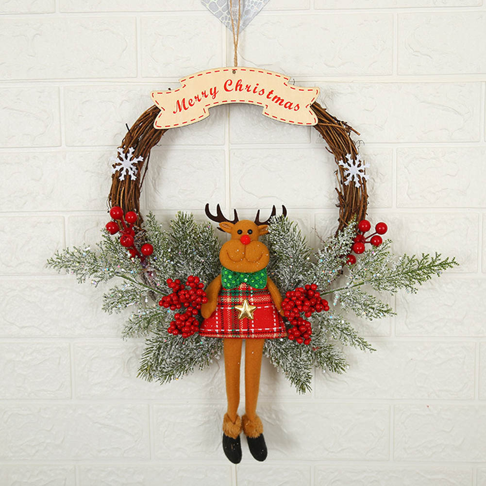 クリスマスリース 飾り かわいい クリスマス飾り サンタクロース 吊り装飾用 壁掛け 店舗飾り 玄関ドア用 玄関掛け 置物 雪だるま Sale 103 Off 玄関ドア用