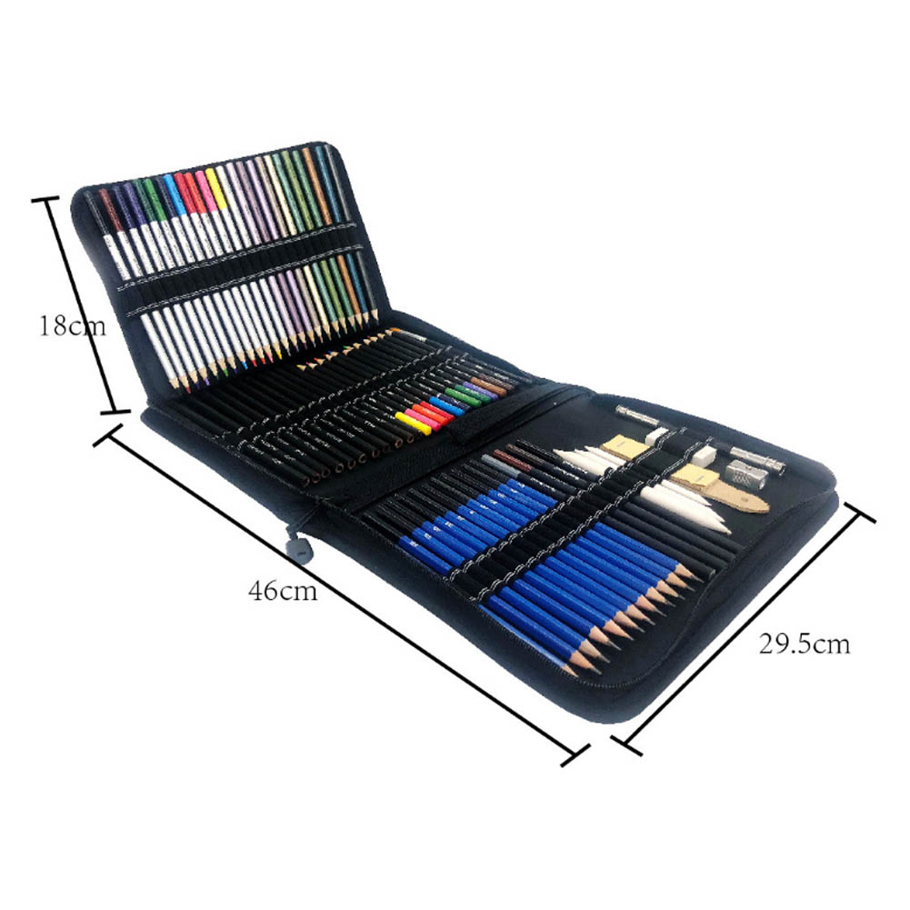 アートセット　72セット 文具 ぬり絵 素描鉛筆 美術絵筆　鉛筆 筆記具 文房具 画材 卒園 入園 入学　プレゼント 贈り物 収納ケース付き｜MDKSTORE店