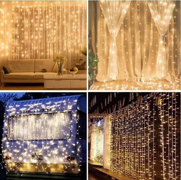 LED照明ともし火3m*2m 240球 5本書き割り ローボルトイルミネーション 覆い布ともし火 室内装飾ともし火 クリスマス 飾り付け 雨合羽 露天相応う 8つ点灯行動様式