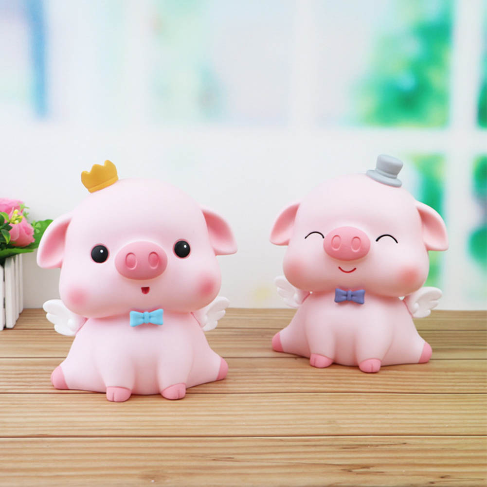 豚 貯金箱 豚貯金箱 小銭ボックス 動物の置物 貯金箱 ブタ 豚 ラッキー おしゃれ インテリア 飾り 雑貨 子供 貯金箱 コイン箱 子供  誕生日クリスマス プレゼント 可愛い おもちゃ 2個セット | シューズシューズ楽天市場店