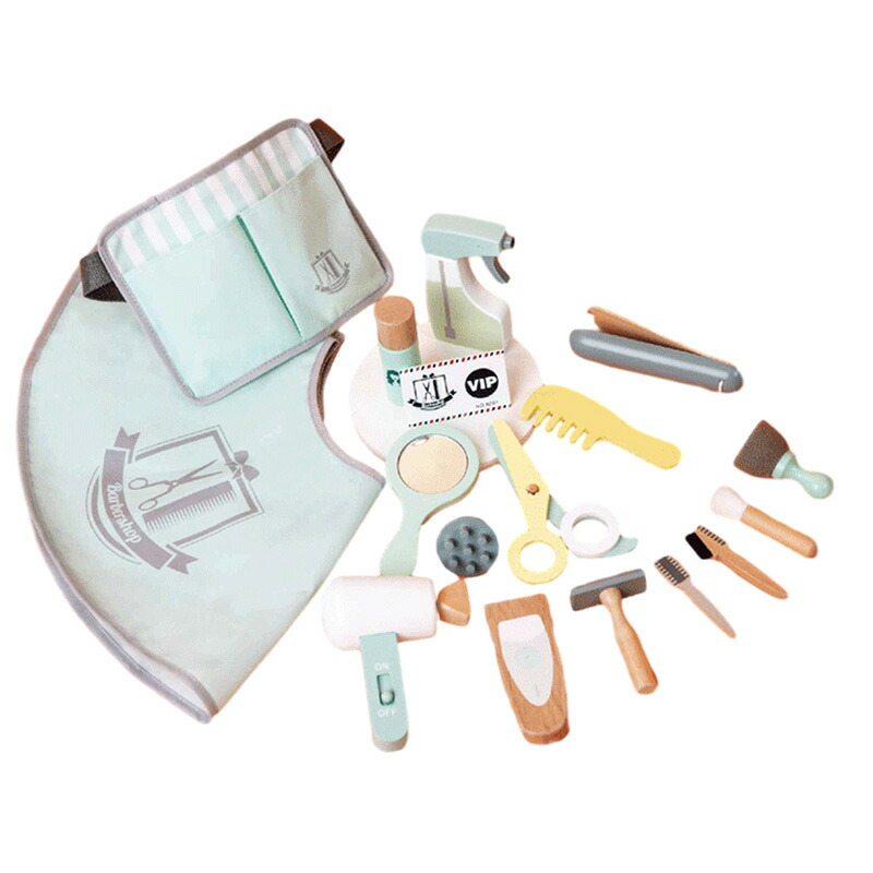 楽天市場】【送料無料】Wooden Barber Set Lemi Toys 木製 美容師さん