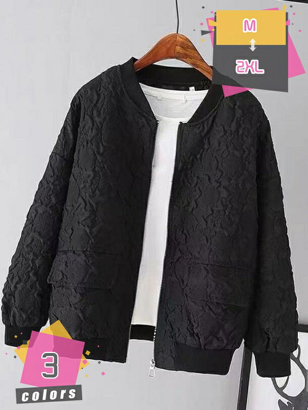 1000円OFFクーポン レディース 春夏秋 ジャケット 長袖 カジュアル ブルゾン 野球服 無地 ショート丈 学院風 スタジャン アウター スリム 着痩せ おしゃれ オフィス コンフォート トップス ブルゾン 前開き シンプル カーディガン パーカー mdnat｜TandM