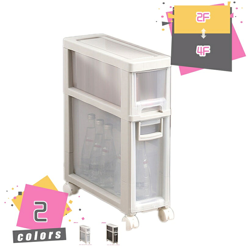1000円OFFクーポン 収納ボックス キッチン収納 幅16cm 奥行43cm 高さ65cm 3段クリアチェスト スリムチェスト スリム 省スペース コンパクト 収納 キッチンラック 整理棚 隙間収納 キャスター付き 収納ケース 棚 シンプル クリアケース 一人暮らし キャスター付き｜TandM