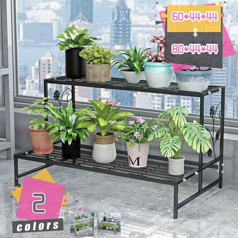 ガーデンラック フラワースタンド 3段 鉄 プランタースタンド 盆栽棚 植物棚 ウォールナット 園芸ラック 花置き棚 アイアン 錆びない 2段 横型 アイビースタンド フラワーラック 鉢植え スタンド 花台 ガーデン用品 おしゃれ 防サビ 鉄製 観葉植物 組立簡単 mdnat