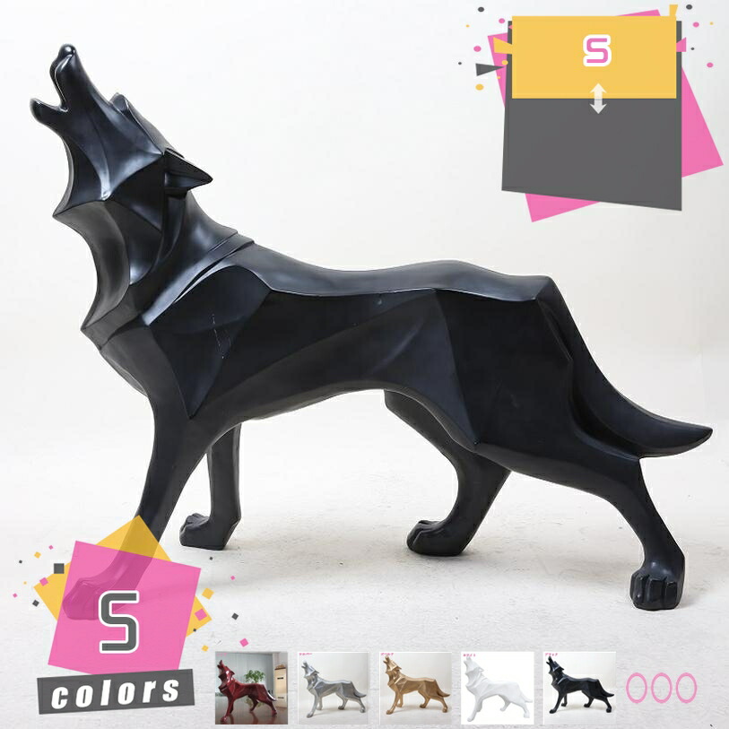1000円OFFクーポン レジン オオカミ像 手彫り 抽象 シルバー 樹脂 狼 装飾 ギフト 小動物 彫刻 置物 シンプル 北欧風 おしゃれ 卓上インテリア リビングルーム ホームデコレーション 遠吠えするオオカミの置物 樹脂装飾 野生動物の彫刻 室内装飾 mdnat