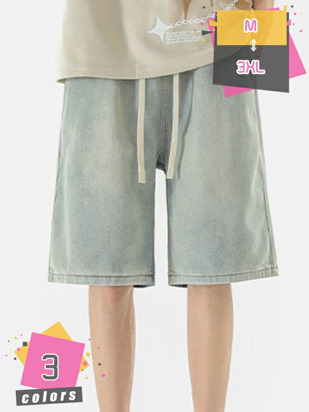 ショーツ デニム ショートパンツ ハーフパンツ ジーンズ デニム メンズ 半ズボン 男性 紳士 ゆったり カジュアル mdnat