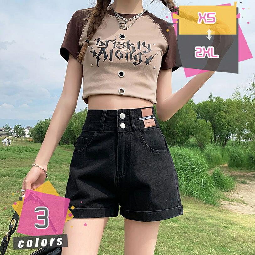 1000円OFFクーポン デニム ショートパンツ レディース ボトムス カジュアル デニムパンツ ロールアップ ダンス衣装 舞台 オシャレ 大人 可愛い お洒落 オトナ女子 ポケット付き ショートデニム ショート丈 ショーパン 短パン ハーフパンツ mdnat