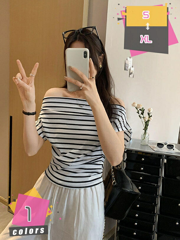 1000円OFFクーポン 半袖 レディース tシャツ ラウンドネック オフショルダー 綿 快適 プルオーバー スリム かわいい シンプル 柔らかい アシンメトリー ショート丈 ティーシャツ 肩出し ストリート系 ファッション 春夏服 トップス mdnat|TandM