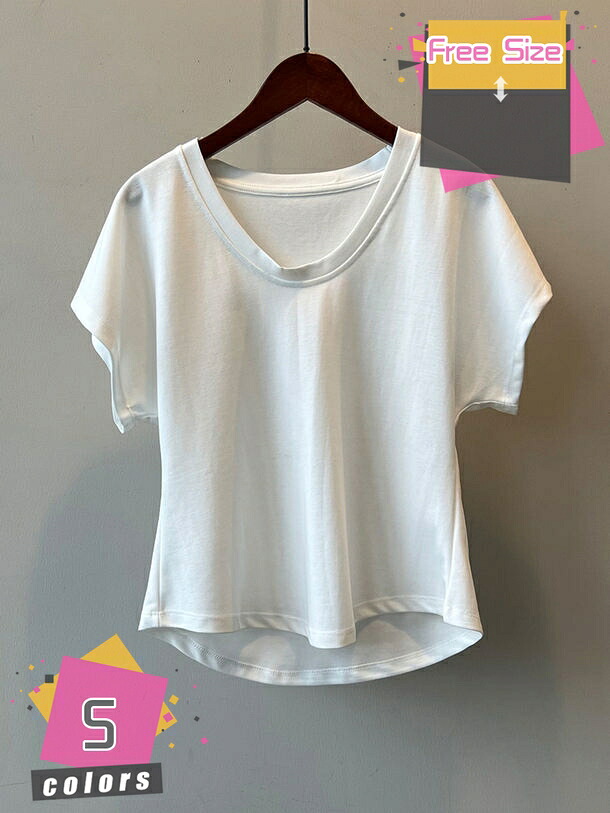 1000円OFFクーポン Tシャツ レディース 半袖 トップス 無地 スリム 薄手 春夏 Uネック カットソー 夏服 シンプル シャツ 上着 丸首 カジュアル 体型カバー 通勤 お洒落 シルエット 可愛い おしゃれ tシャツ オフィス さらさら 半袖tシャツ 日常着 mdnat|TandM