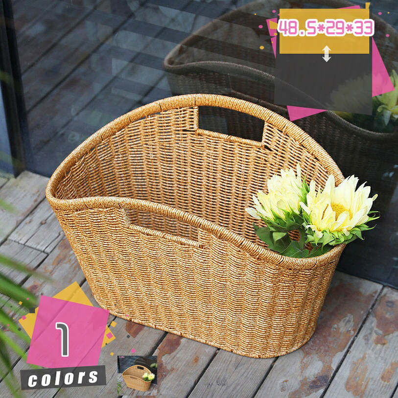 1000円OFFクーポン 籐 ラタン 長方形かごバッグ 小物収納 ホームショッピングバスケット 野菜バスケット ラタンバック 収納 持ち手 ラタン カゴバック バスケット 手編み 飾り物 雑貨バック 田園風 フルーツバスケット ピクニックバッグ mdnat|TandM