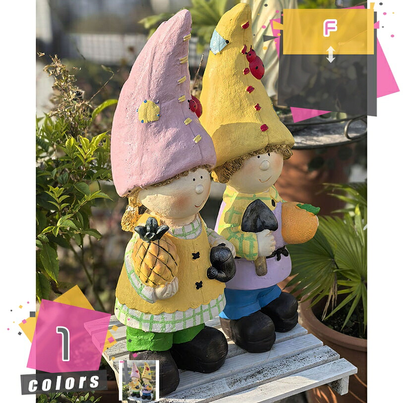 ガーデンオーナメント 男の子 女の子 置物 ガーデニング オブジェ ガーデン 飾り 花壇の置物 可愛い 癒しグッズ インテリア 庭 オブジェ 屋外 玄関 階段 出窓 芝生 アウトドア カントリー雑貨 庭の装飾用 誕生日プレゼント mdnat