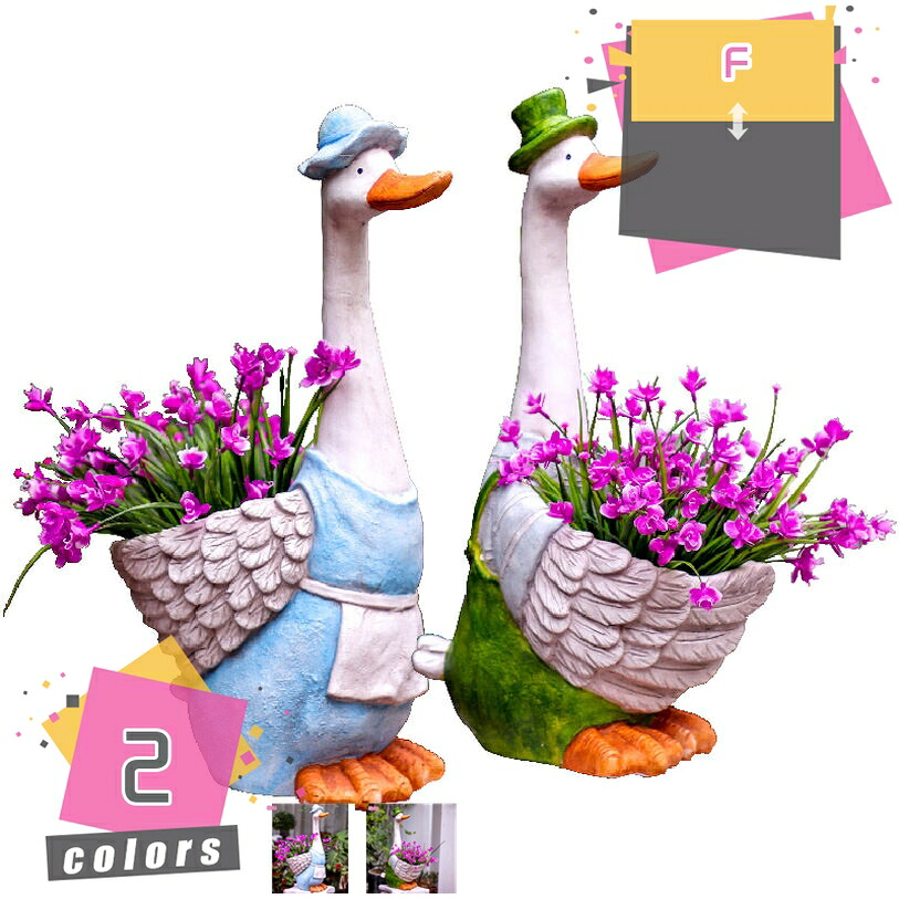 1000円OFFクーポン ガーデンオブジェ 多肉植物 鉢 植木鉢 かわいい 置物 アヒル 動物 カントリー風 オーナメント インテリア 庭 動物の像 アニマルオブジェ ガーデン雑貨 アウトドア デコレーション 防水 耐久性 庭の装飾 芝生 屋外用彫像 mdnat｜TandM 10,982円