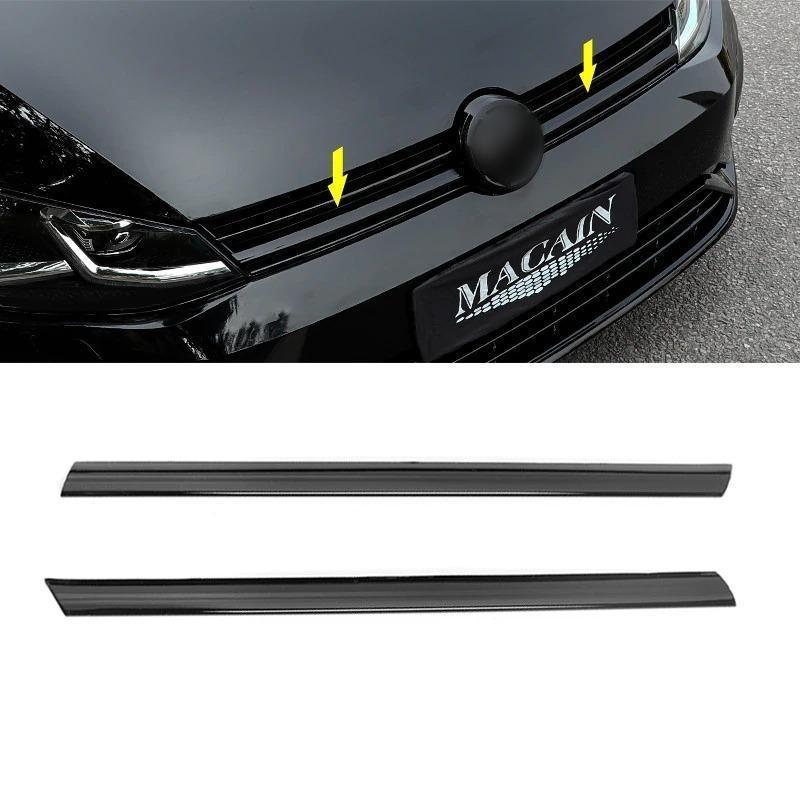 車エンブレム2個グロスブラック 135ｍｍフロントグリルバッジ+110ｍｍリアＶＷフォルクスワーゲン ゴルフMK6 2009 2010 2011 2012
