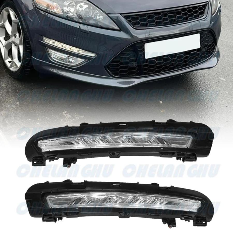 【並行輸入品】フォードモンデ??オ 2011 2012 2013 2014 カーアクセサリー 1 ペアフロントバンパー LED DRL デイタイムランニングライト|エムディーアール 店
