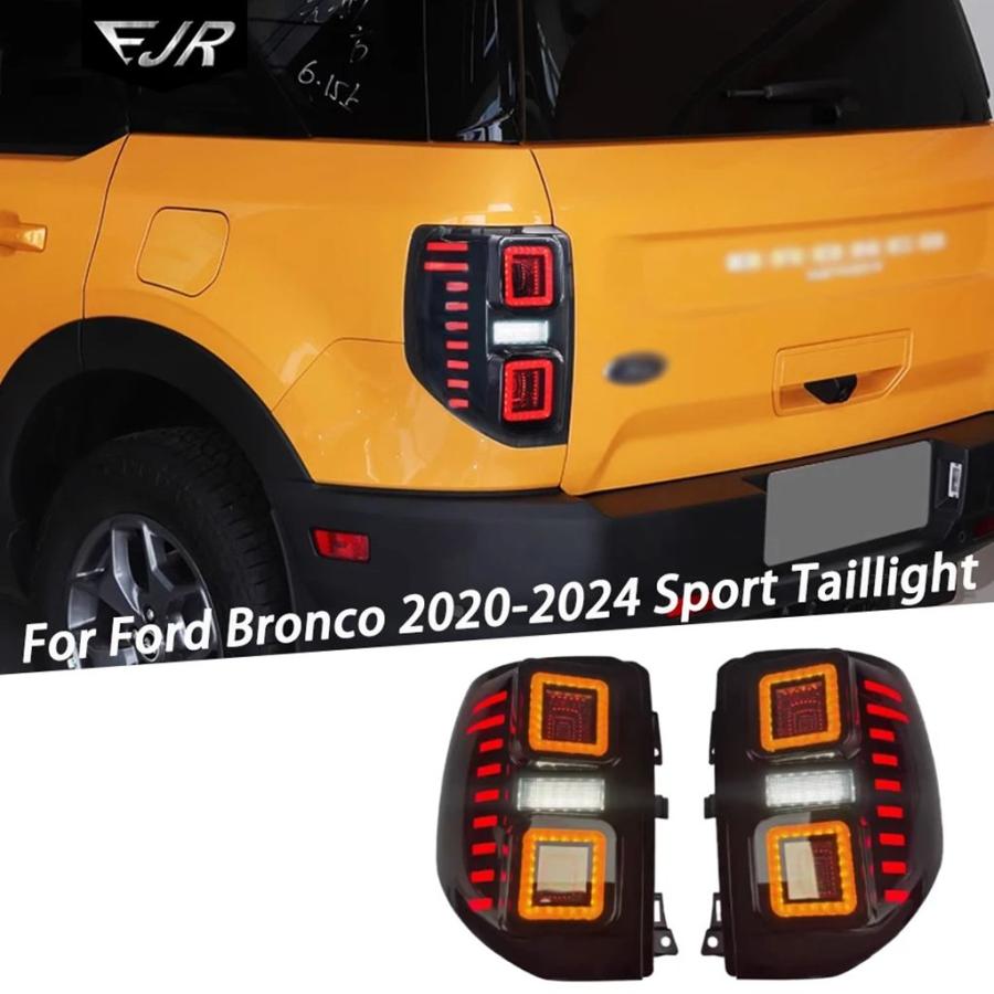 【並行輸入品】フォード ブロンコ 2020-2022 スポーツ テールライトカスタム フローウィンカー リアテールライトアセンブリ ダイナミッ