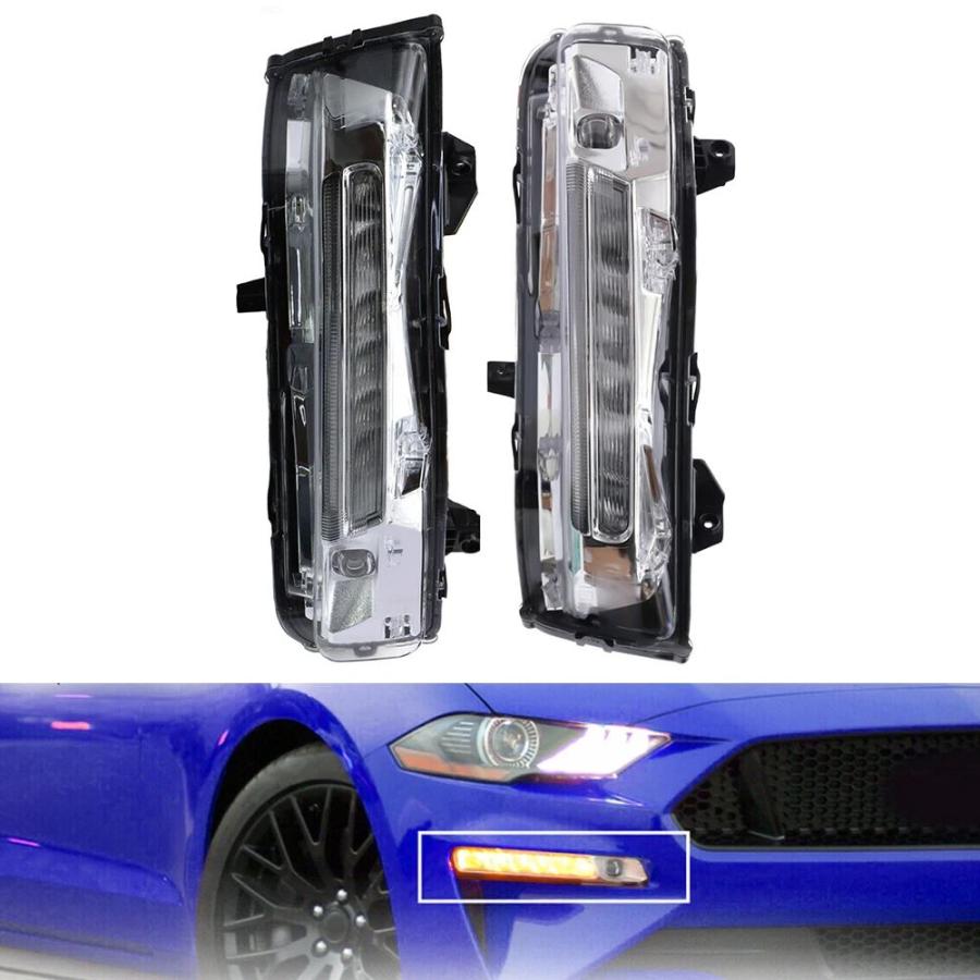 【並行輸入品】 フォードマスタング2018 2019 2020 usバージョン Ddrl用LEDカーフロントバンパーフォグライト｜エムディーアール　店