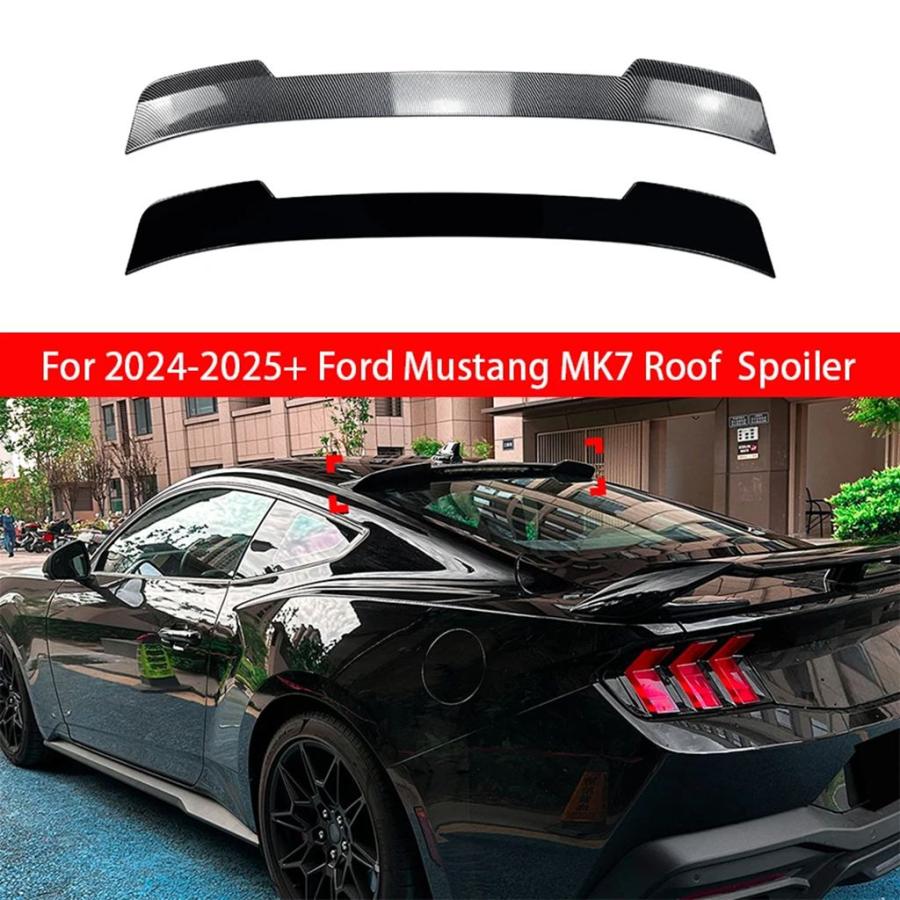 【並行輸入品】2024-2025+ フォード マスタング MK7 リアウィンドウ ルーフスポイラー ウィング ブラック カーボン チューニング カース|エムディーアール 店