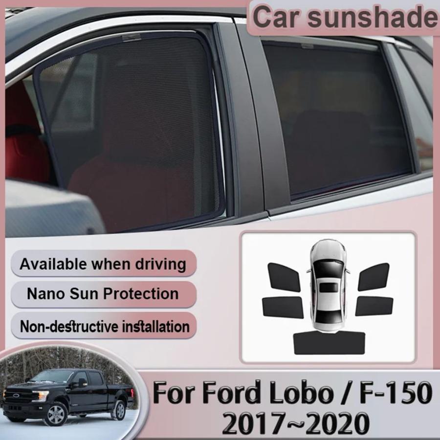 【並行輸入品】サンバイザーフォードロボ F150 F-150 F シリーズ 2017 2018 2019 2020 車メッシュサンシェード磁気ウィンドウシェードカ