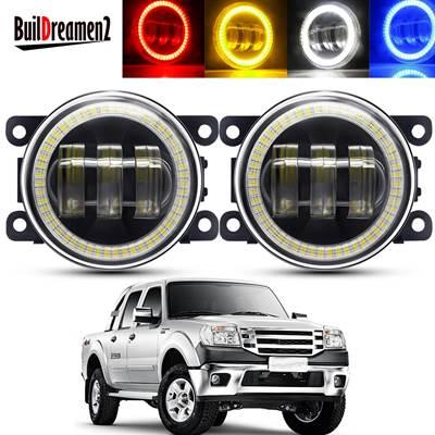 【並行輸入品】 2個エンジェルフォードレンジャー2012-2018用カーledレンズフォグdrlデイランプ12v