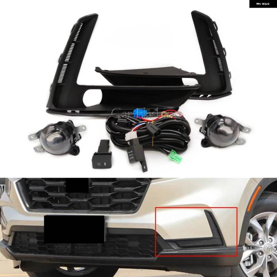 並行輸入品車用フロント フォグランプ アセンブリ ホンダ CR-V CRV 2023 2024 LED フォグランプ ホワイト カバー 付き スイッチ リレー|エムディーアール 店