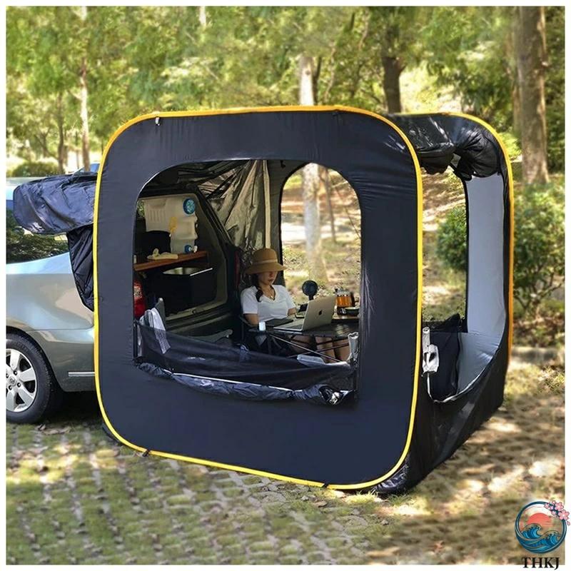 バックドア テント キャンプ用 車用テント トランクテント 震災 災害用 防水 UV機能 メッシュ窓付き 虫除け対策 リアゲート ハッチバッ|エムディーアール 店