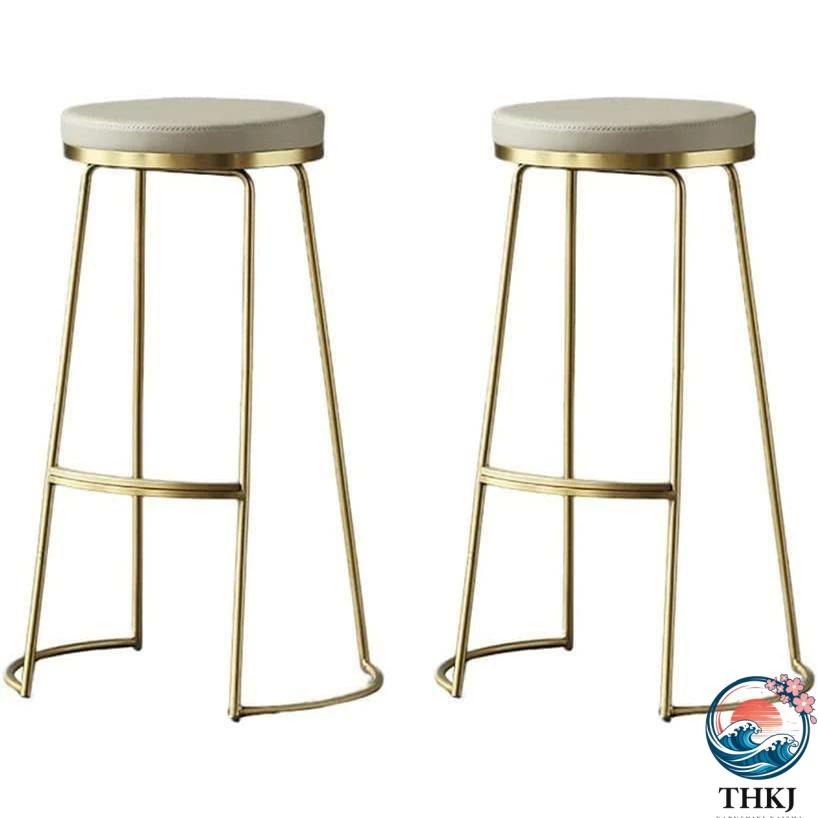カウンター椅子 バーチェア カウンターチェア 2脚セット 45cm 55cm 65cm 75cmレストランカウンタースツールゴールドアイアンアートハイ｜エムディーアール　店