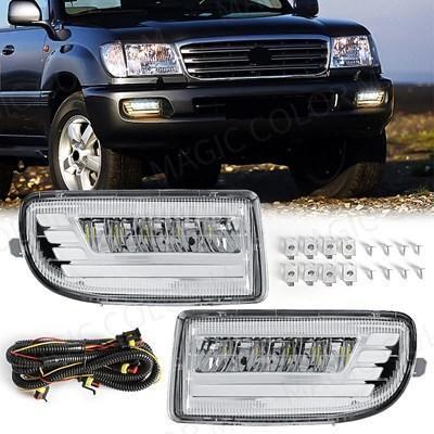 トヨタランドクルーザー用運転ランプ フォグライト 信号運転 白 黄色 100 lc100 uzj100 fzj10 1998-2008|エムディーアール 店