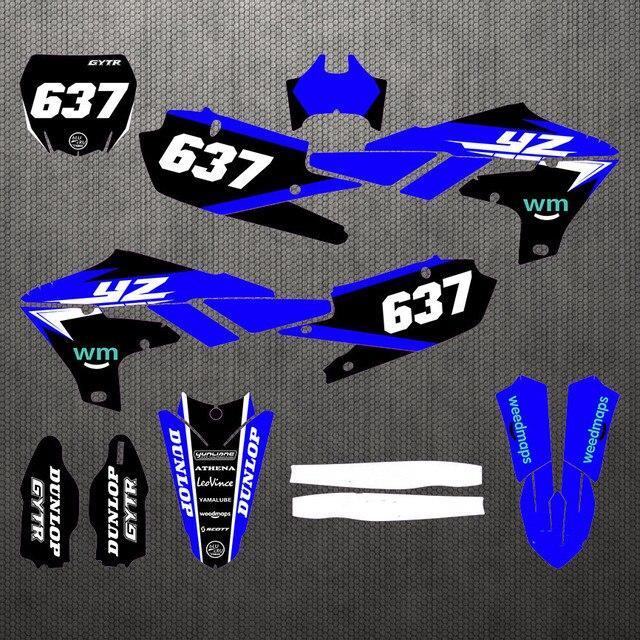 YZ450F YZF450 2018-2021 for YZ250F YZF 250 2019-2022 カスタム デカール グラフィックキット 4