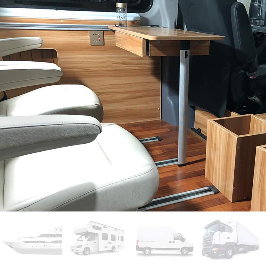 キャンピングカー用ダイニングテーブル、丸型長方形RVサイドハンギングフォールディングテーブル、2カップスロット、家具インテリア、キ