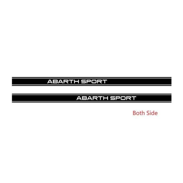 フィアット FIAT 500 Panda Abarth アバルト ABARTH サイド ステッカー デカール 2枚セット Glossy black