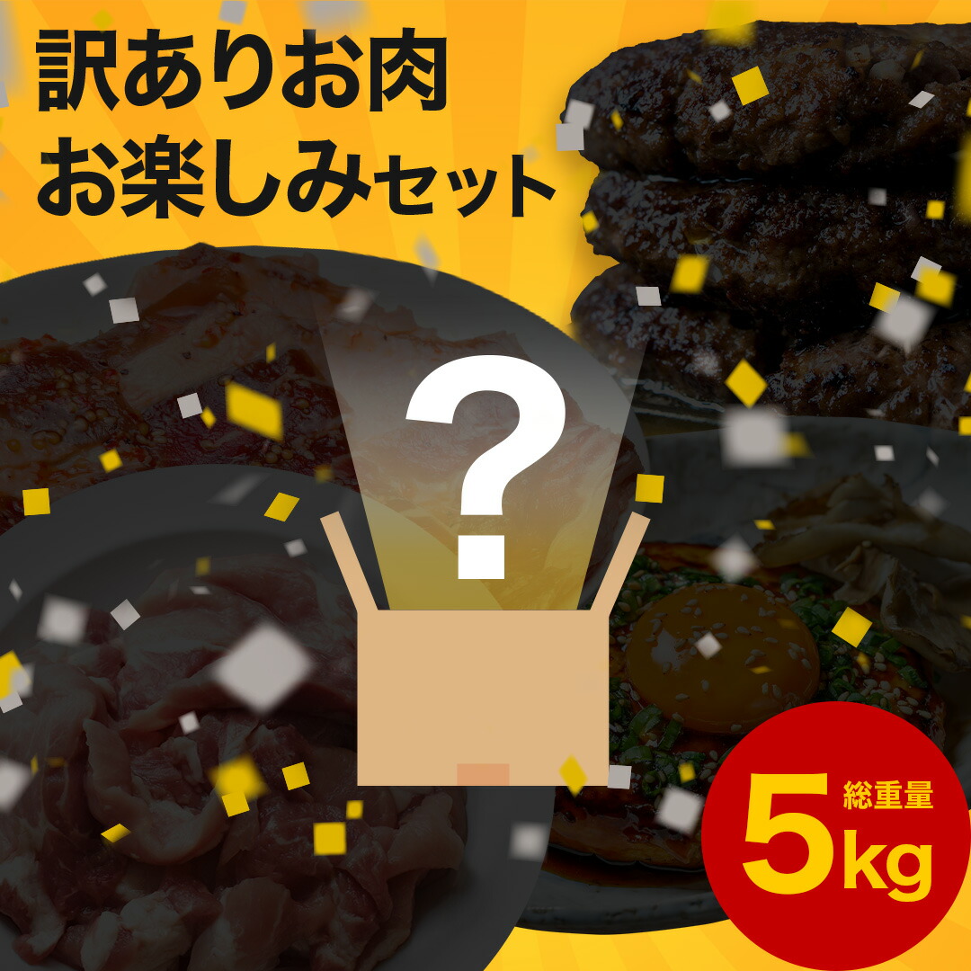送料無料 お楽しみセット たっぷりお肉が 5kg 訳ありお肉  肉 豚肉 ハンバーグ 惣菜 何が届くかお楽しみ！冷凍お肉がたっぷり届きます 訳アリ 詰め合わせ 福袋 お取り寄せ 訳あり 大容量 BBQ バーベキュー