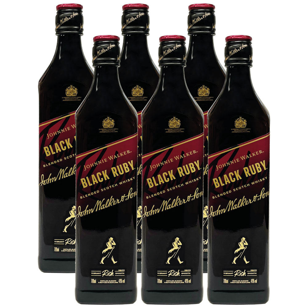 [正規品] ジョニーウォーカー ブラックルビー 700ml 6本 箱売り 1BOX / スコットランド ブレンデッドスコッチウイスキー Johnny Walker Black Ruby