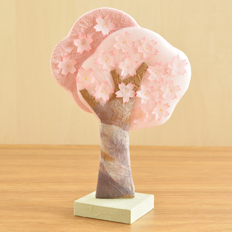 【和紙の小さなお飾り クラフト さくら 置物 満開の和紙桜でお花見 満開桜 和紙の店 めでたや 