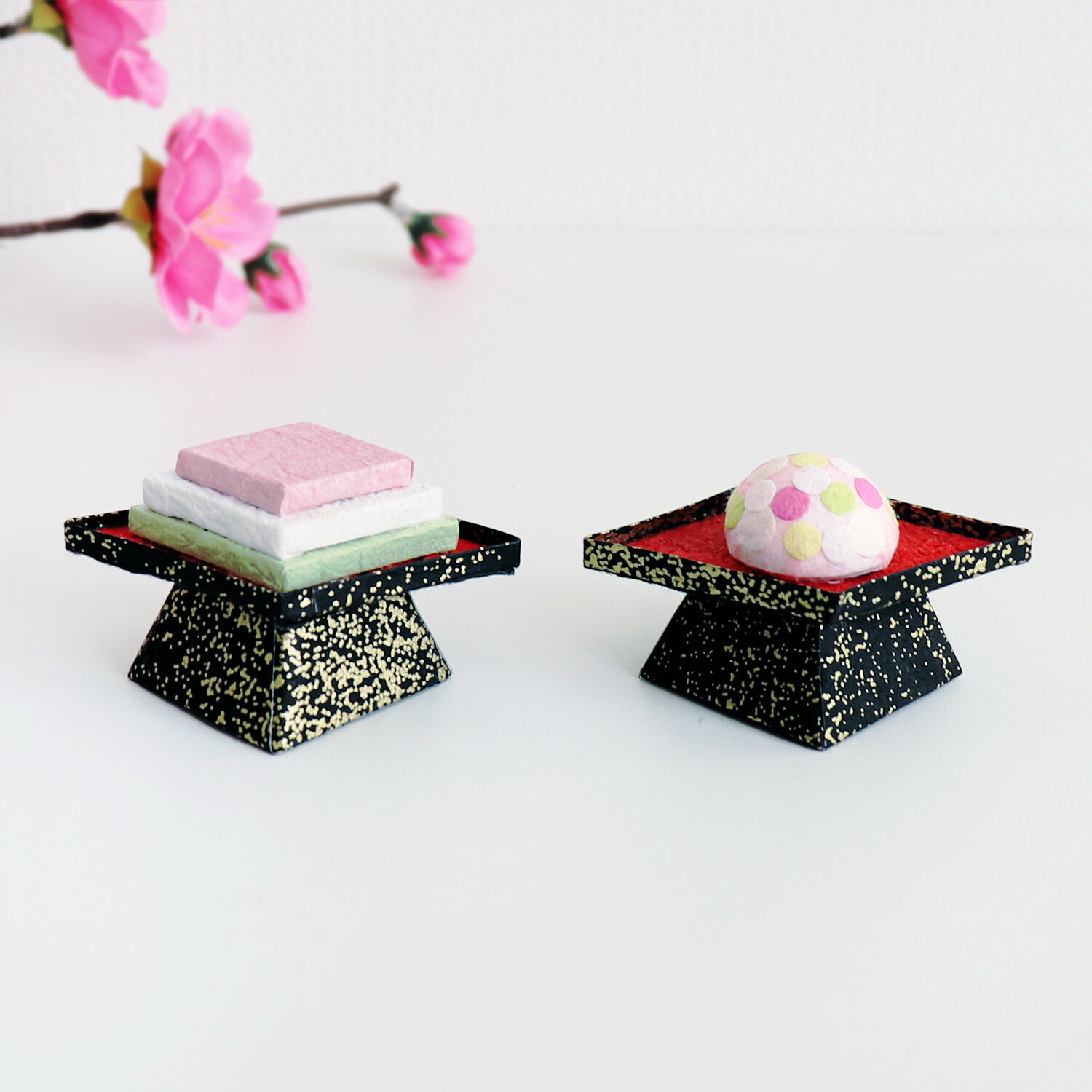 楽天市場】ぼんぼり ミニ 雪洞 ひな祭り 黒 2個入 一対 和紙