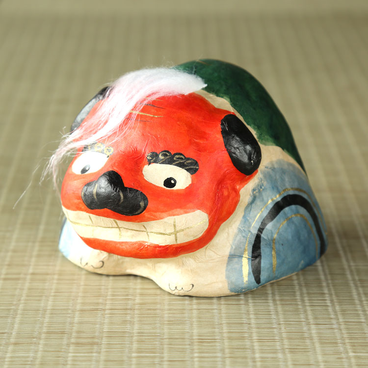 獅子頭（置物） 楽天市場】正月 装飾 とりよせ品 ※踊る獅子舞SS グリーン 獅子舞