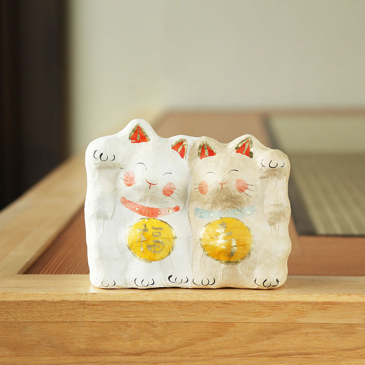招き猫 ラバーダック限定商品 大判ハンカチ 2点 楽天市場】【送料無料】招き猫 置物 和紙 お祝い 商売繁盛