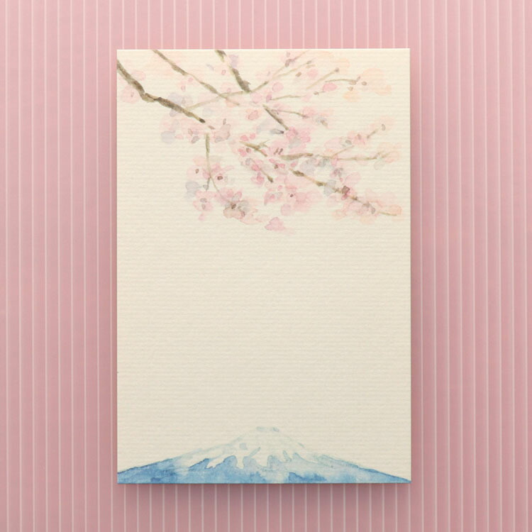 楽天市場 季節の絵はがき 春 富士とさくら 和紙の店 めでたや 楽天市場店