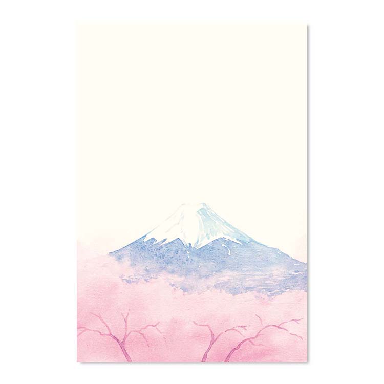 楽天市場】絵葉書 和紙 富士山 桜 さくら 満開 お花見 はがき ポスト